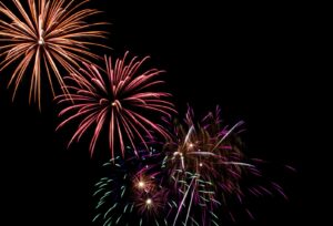 Farbenfrohes Profi-Abschlussfeuerwerk von Bremer Lichter in Wilsum